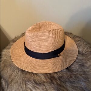 H&M Beige Straw Hat with Black Band